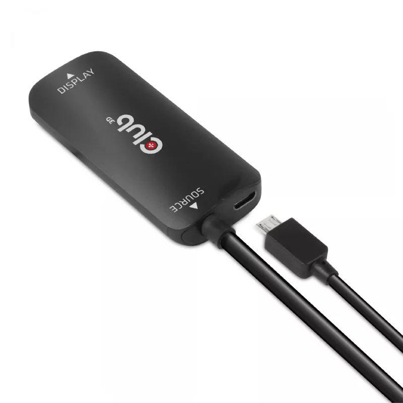 CLUB3D HDMI + Micro USB na USB Type-C 4K120Hz alebo 8K30Hz M/F aktívny adaptér