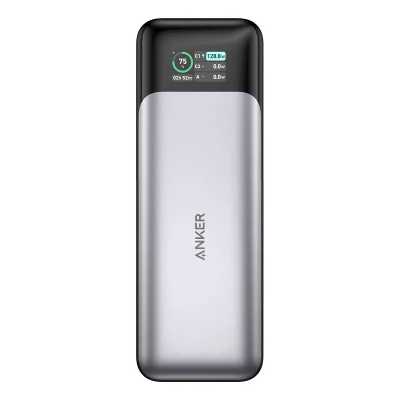 Prenosná nabíjačka Anker 737 (A1289011) – 24000 mAh, 140 W, 2× USB-C + 1× USB-A, strieborná/čierna