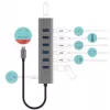 i-tec USB-C nabíjací kovový HUB 7 portov USB 3.2 Gen 1 Type-C Type-A
