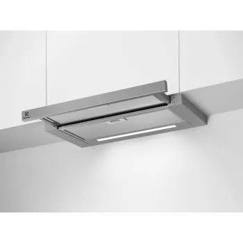 Podvesný odsávač pár Electrolux LFP616X, šírka 598 mm, 600 m³/h, sivá, tukový filter, 68 dB