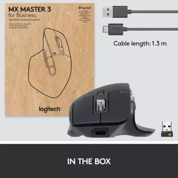 LOGITECH MX Master 3S for Business – bezdrôtová Bluetooth myš – grafitová