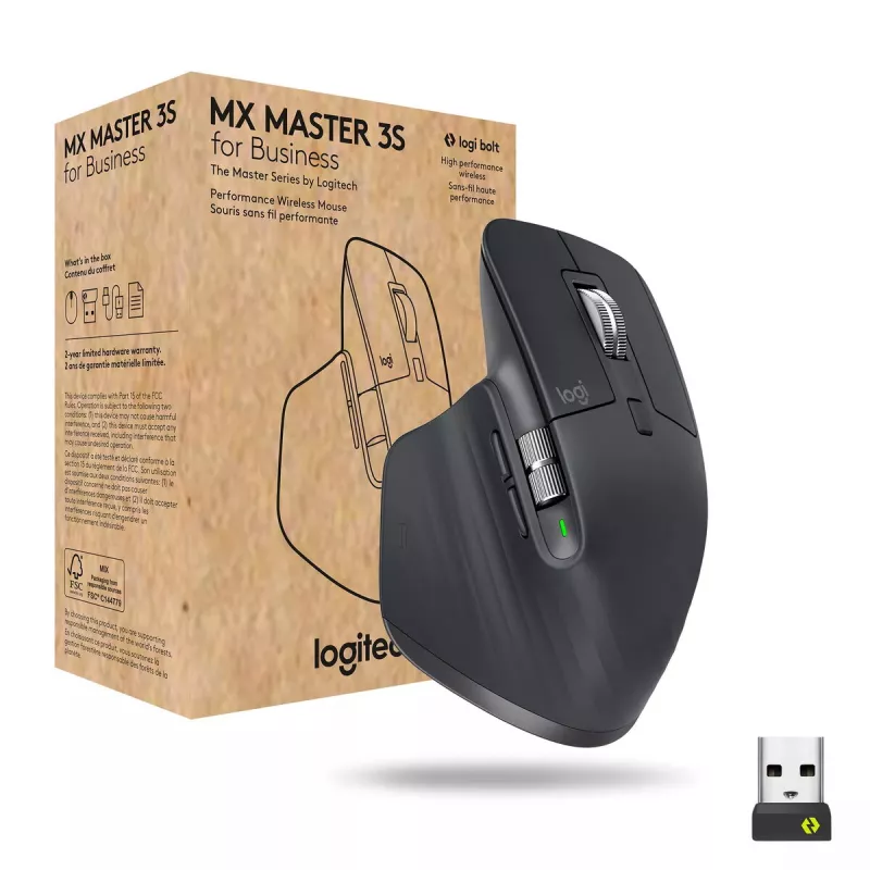 LOGITECH MX Master 3S for Business – bezdrôtová Bluetooth myš – grafitová