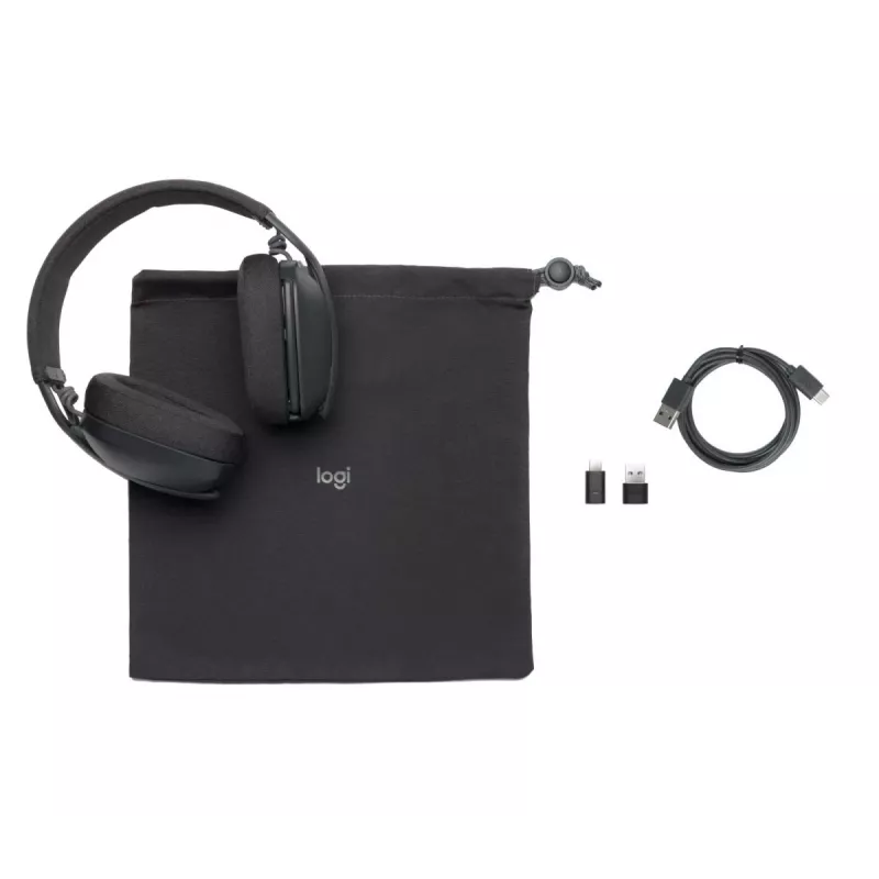 LOGITECH headset - Zone Vibe - bezdrôtový - grafitová (verzia pre Teams)