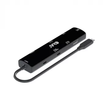CLUB3D USB4™ Gen3x2 Type-C, 6-in-1 hub s HDMI™ 8K60Hz alebo 4K120Hz, 2xUSB Type-A(10G), Ethernet RJ45(2.5G) a 2xUSB Type-C, 1x Data(10G) a 1xPD3.0 nabíjanie 100 W