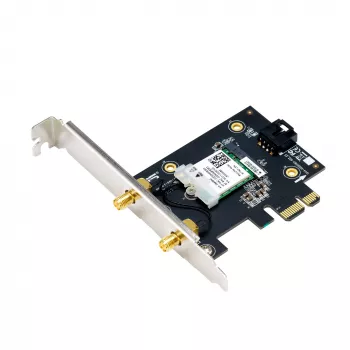 ASUS PCE-AXE5400 interná WLAN karta – PCIe, Wi-Fi 6E Tri-Band (2,4/5/6 GHz), 2402 Mbit/s, Bluetooth 5.2