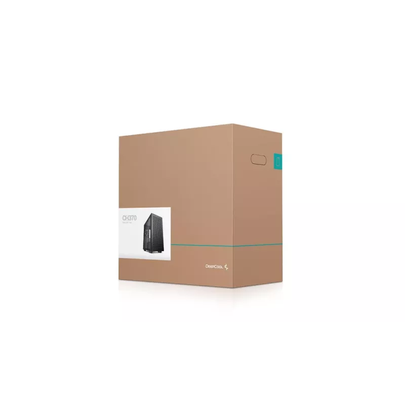 PC skriňa DeepCool CH370 Mini Tower — microATX/Mini-ITX, tvrdené sklo, podpora pre GPU do 32 cm
