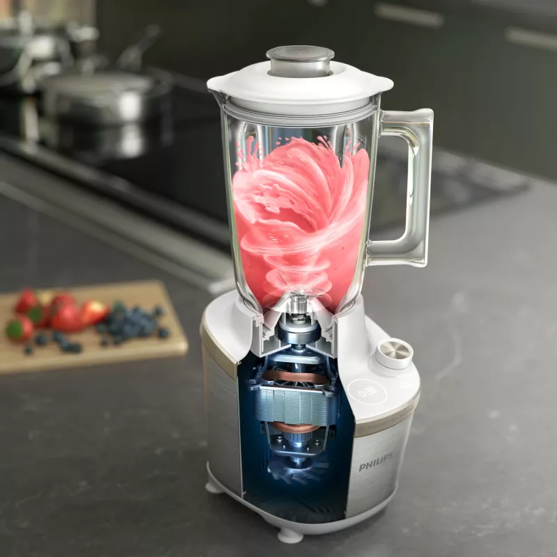 Philips 7000 série HR3760/01 mixér 2 L stolový mixér 1500 W nerez, biela