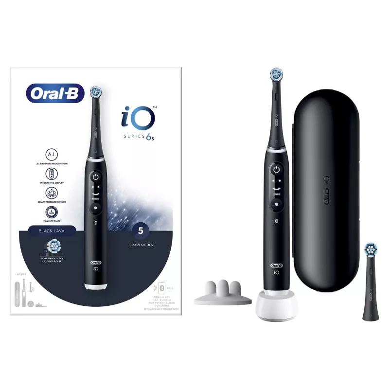 Oral-B iO 6 vibračná zubná kefka pre dospelých čierna