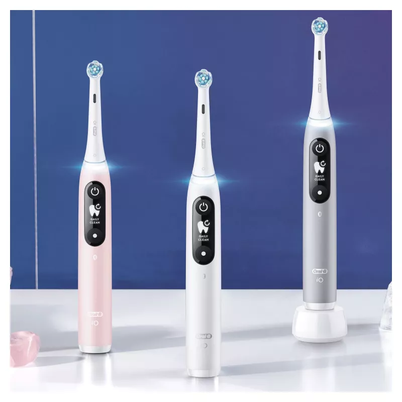 Oral-B iO 6S vibračná zubná kefka pre dospelých sivá, biela