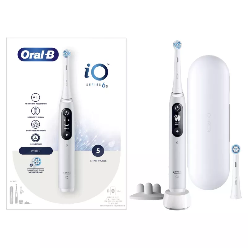 Oral-B iO 6 vibračná zubná kefka pre dospelých biela