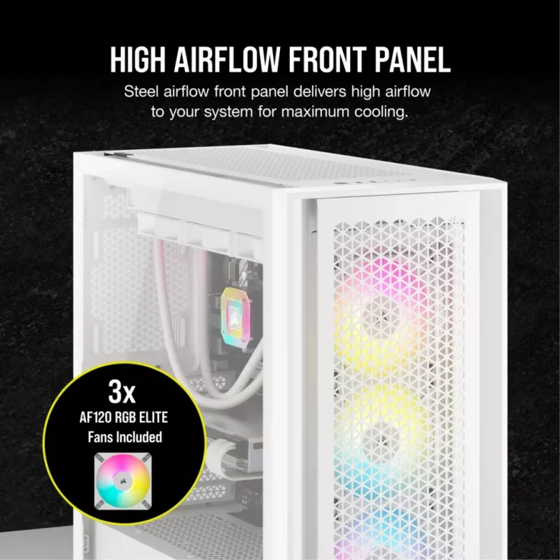 PC skriňa Corsair iCUE 5000D RGB Airflow Midi-Tower biela