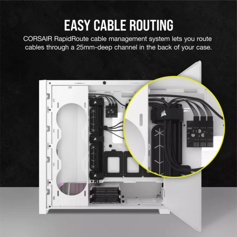 PC skriňa Corsair iCUE 5000D RGB Airflow Midi-Tower biela