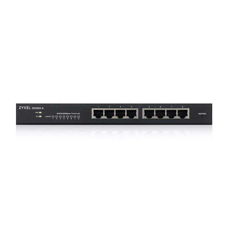Zyxel GS1900-8 Managed L2 Gigabit Ethernet (10/100/1000) čierny