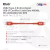 Club 3D CAC-1511 USB2 Type-C obojsmerný kábel s certifikáciou USB-IF, dáta 480 Mb, PD 240 W (48 V/5 A) EPR, samec/samec, 1 m