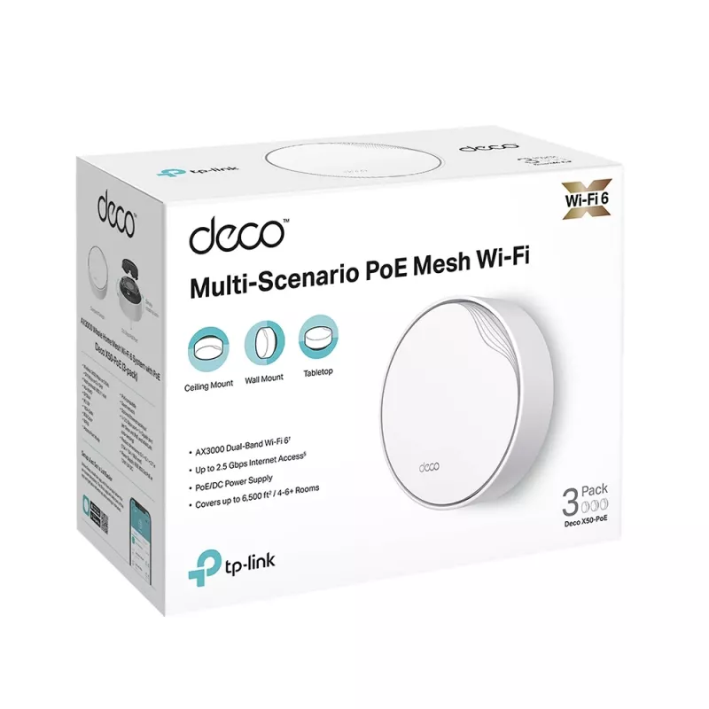 TP-Link AX3000 Whole Home Mesh Wi-Fi 6 systém s PoE