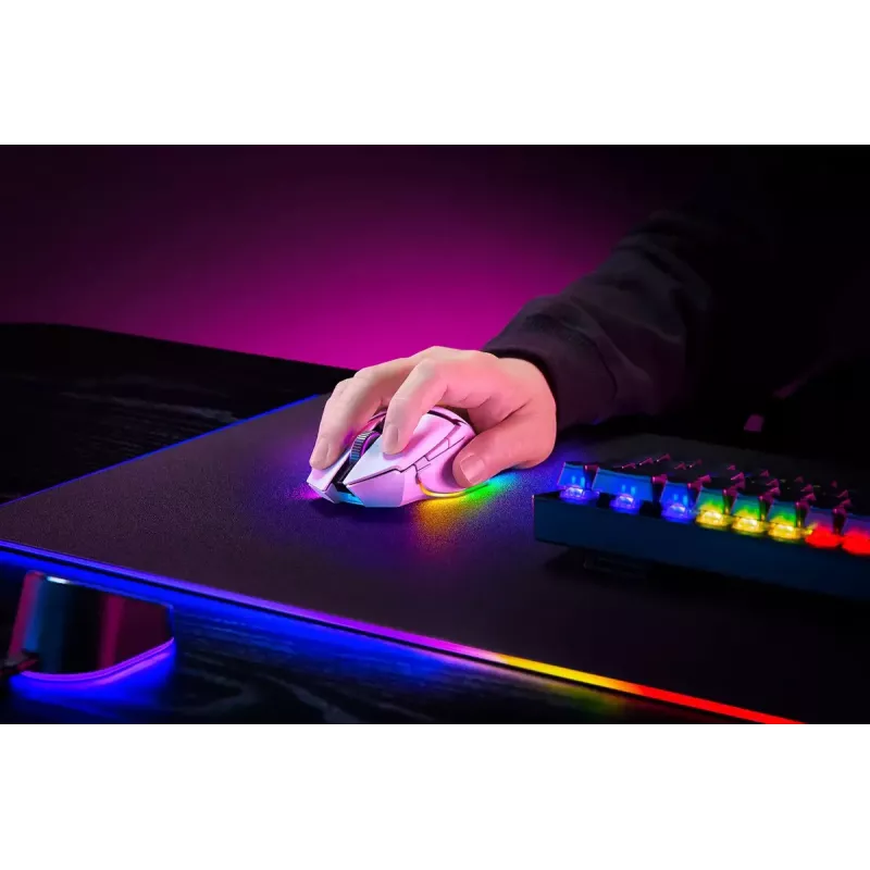 Razer Basilisk V3 Pro bezdrôtová herná myš, biela