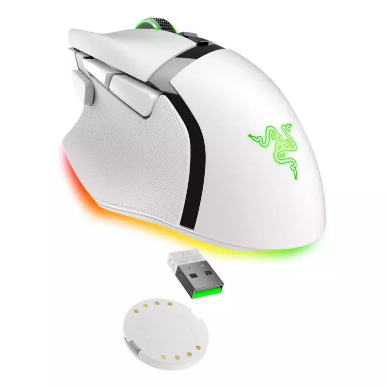 Razer Basilisk V3 Pro bezdrôtová herná myš, biela