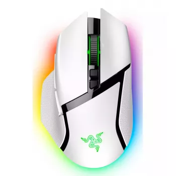 Herná myš Razer Basilisk V3 Pro — pre pravákov, optická 30 000 DPI, RF Wireless/Bluetooth/USB-C, biela