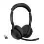 Jabra Evolve2 55 - Link380a MS Stereo, bezdrôtový, kancelária/call centrum, 20 - 20 000 Hz, 130 g, headset, čierna
