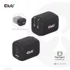 CLUB3D cestovná nabíjačka PPS 65 W GaN technológia, trojitý konektor (2x USB Type-C + USB Type-A) Power Delivery (PD) 3.0 podpora