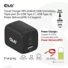 CLUB3D cestovná nabíjačka PPS 65 W GaN technológia, trojitý konektor (2x USB Type-C + USB Type-A) Power Delivery (PD) 3.0 podpora