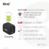 CLUB3D cestovná nabíjačka PPS 65 W GaN technológia, trojitý konektor (2x USB Type-C + USB Type-A) Power Delivery (PD) 3.0 podpora