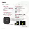 CLUB3D cestovná nabíjačka PPS 65 W GaN technológia, trojitý konektor (2x USB Type-C + USB Type-A) Power Delivery (PD) 3.0 podpora