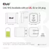 CLUB3D cestovná nabíjačka PPS 65 W GaN technológia, trojitý konektor (2x USB Type-C + USB Type-A) Power Delivery (PD) 3.0 podpora
