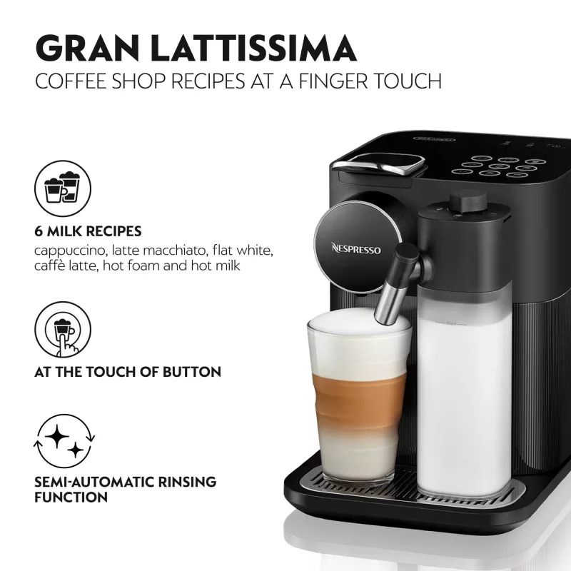 De’Longhi Nespresso Gran Lattissima kávovar od Delonghi, Sophisticated Darks