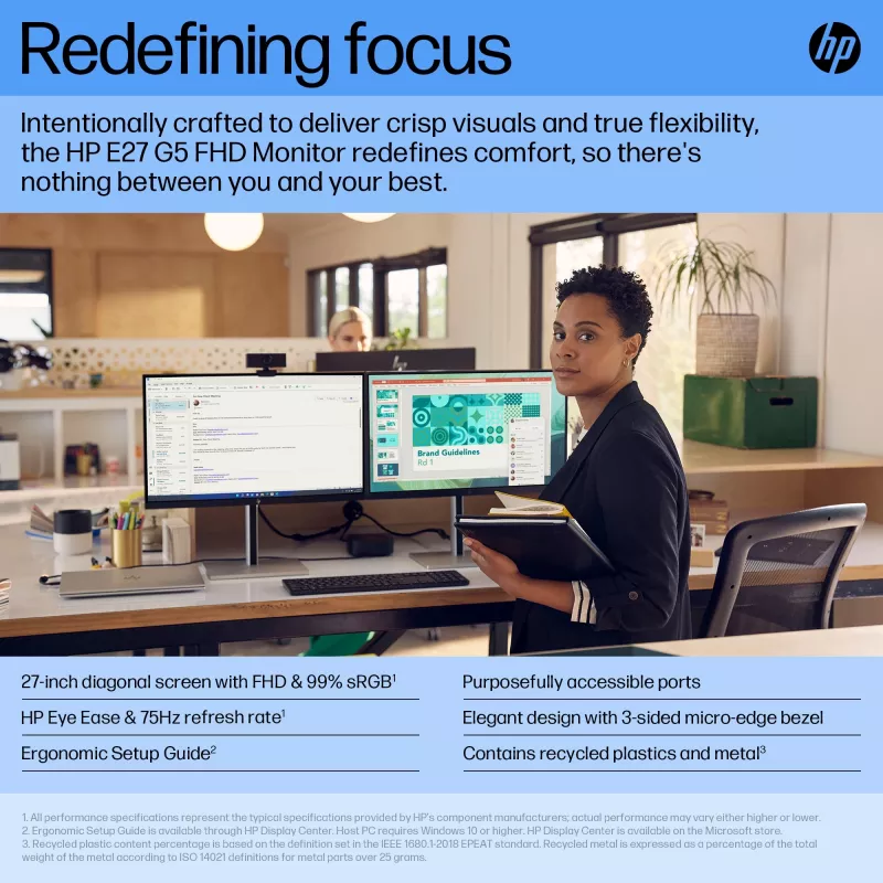HP E27 G5 FHD monitor, 68,6 cm (27