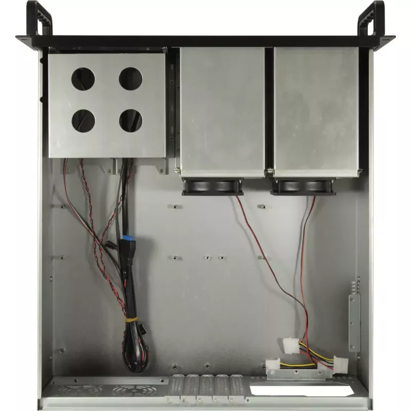 Inter-Tech IPC 3U-3508 skriňa úložného servera, rack 48,3 cm 3U, ATX, SATA/SAS Hot-Swap, 2x externé 5,25-palcové pozície, bez zdroja, čierna