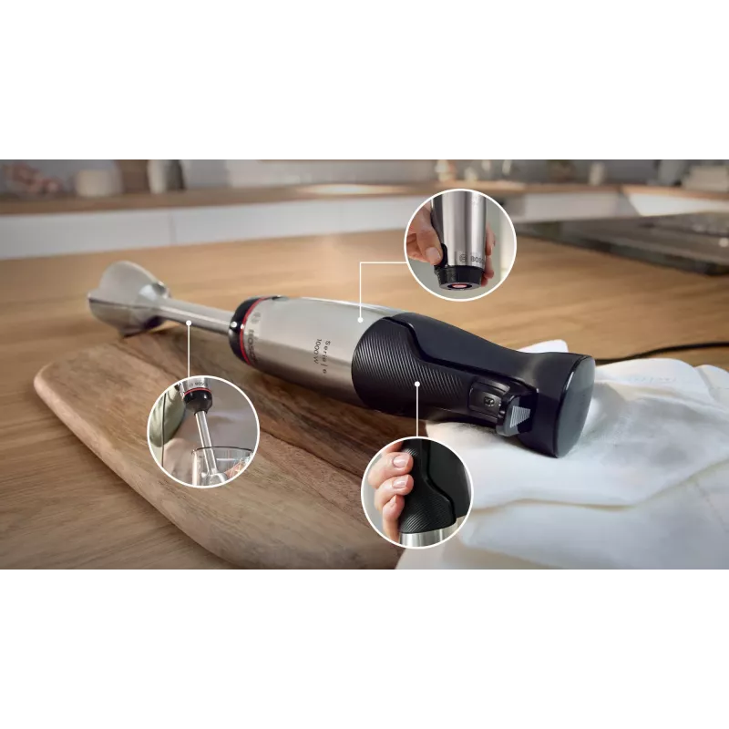 Bosch Serie 6 MSM6M622 mixér 0,6 L kuchynský mixér 1000 W čierny, nehrdzavejúca oceľ