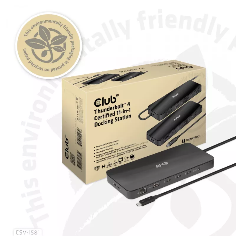 Dokovacia stanica CLUB3D Thunderbolt 4 Certified 11-in-1 140W