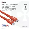 CLUB3D USB2 Type-C obojsmerný USB-IF certifikovaný dátový kábel 480Mb, PD 240W(48V/5A) EPR M/M 3m / 9.84 ft