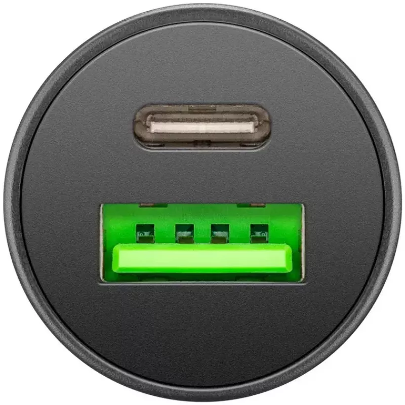 Goobay Dual-USB auto rýchlonabíjačka USB-C PD 45W čierna