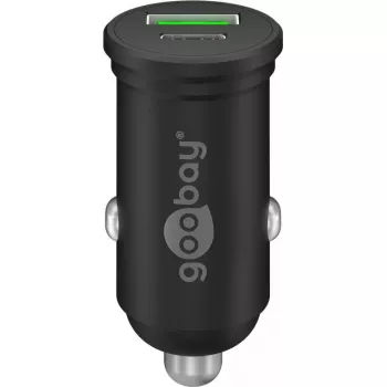 Goobay Dual-USB auto rýchlonabíjačka USB-C PD 45W čierna