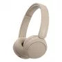 Sony WH-CH520 bezdrôtové slúchadlá s hlavovým mostom na telefonovanie/hudbu USB Type-C Bluetooth nabíjacie puzdro krémová