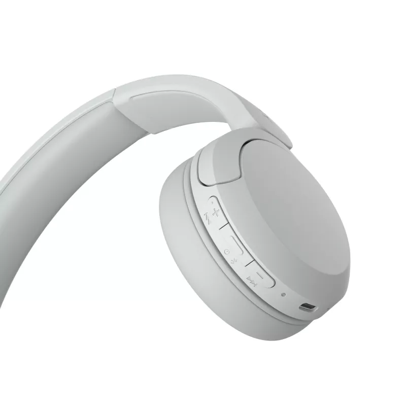 Sony WH-CH520 bezdrôtový On-Ear headset, Bluetooth 5.2, 50 h prehrávania, USB-C nabíjanie, biela
