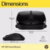 HP 250 Dual myš, obojručná, Bluetooth + USB Type A, 1600 DPI, čierna