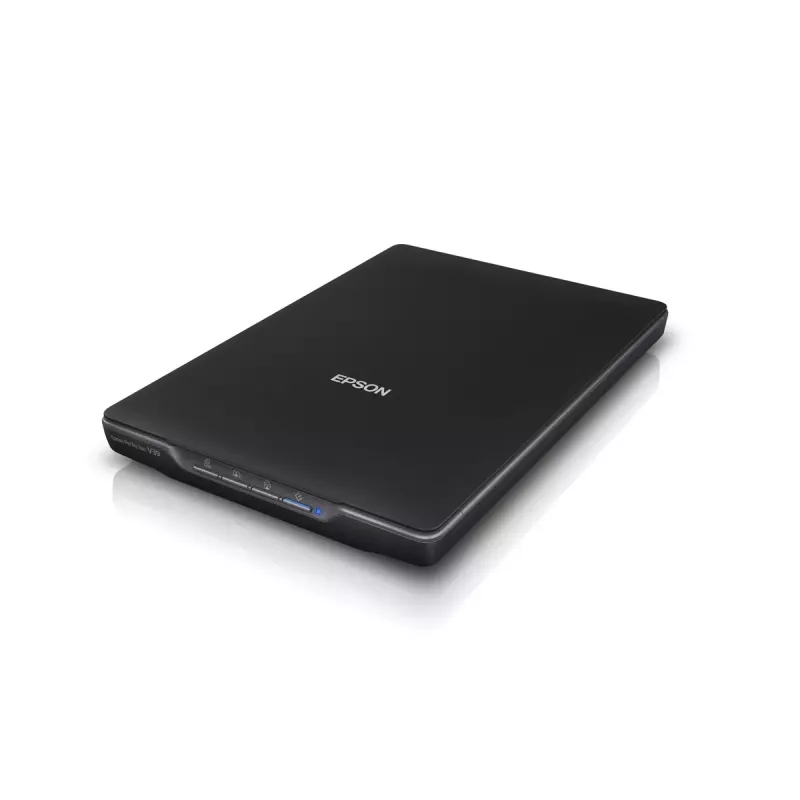 Plochý skener Epson Perfection V39II — A4, 4800 x 4800 DPI, CIS, USB napájaný, čierny