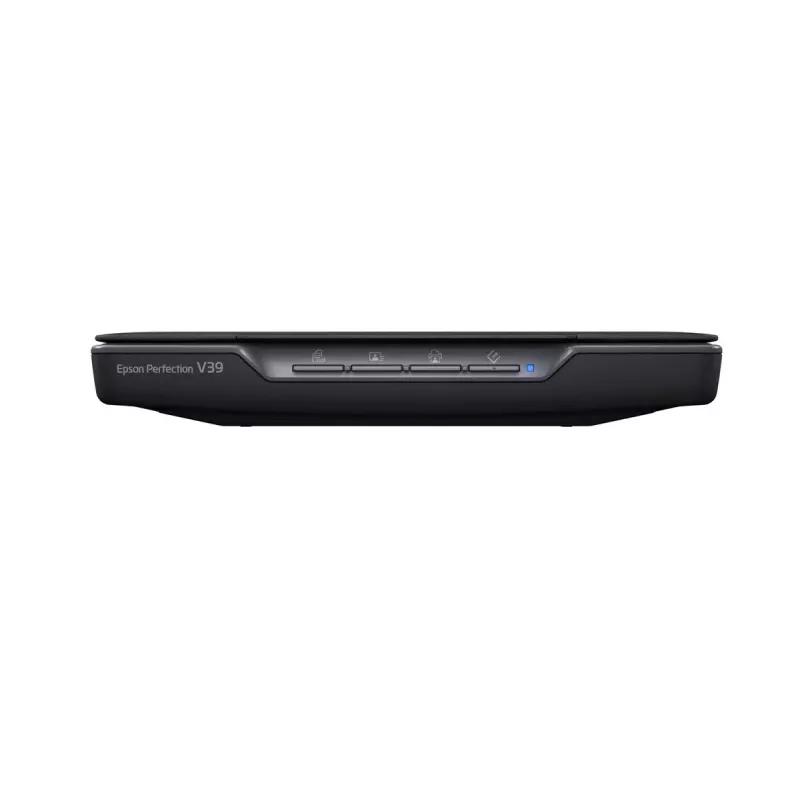 Plochý skener Epson Perfection V39II — A4, 4800 x 4800 DPI, CIS, USB napájaný, čierny