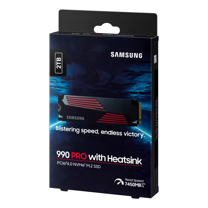 SSD disk Samsung 990 PRO s chladičom 2000 GB M.2 2280 M.2 NVMe MZ-V9P2T0CW