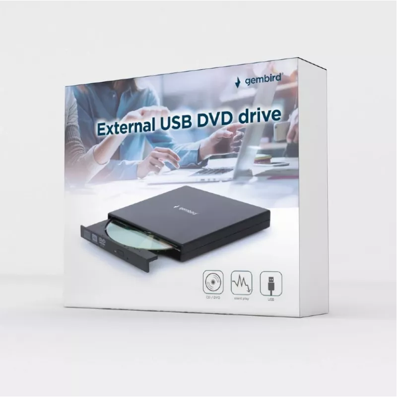 GEMBIRD externá USB DVD prepisovacia mechanika 24x - čierna