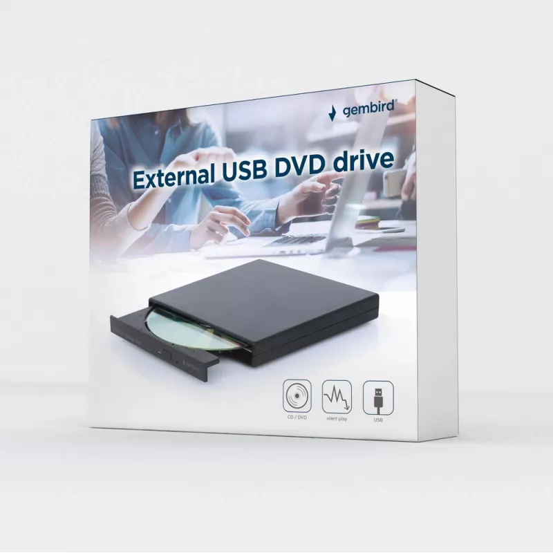 GEMBIRD externá USB DVD prepisovacia mechanika 24x - čierna