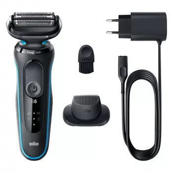 Braun Series 5 51-M1200s pánsky holiaci strojček fóliový holiaci strojček zastrihávač čierna, modrá