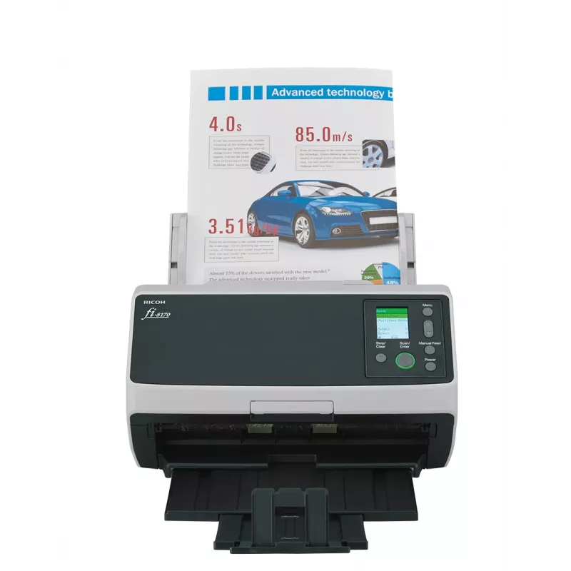 Ricoh fi-8170 ADF + podávací skener 600 x 600 DPI A4 čierny, sivý
