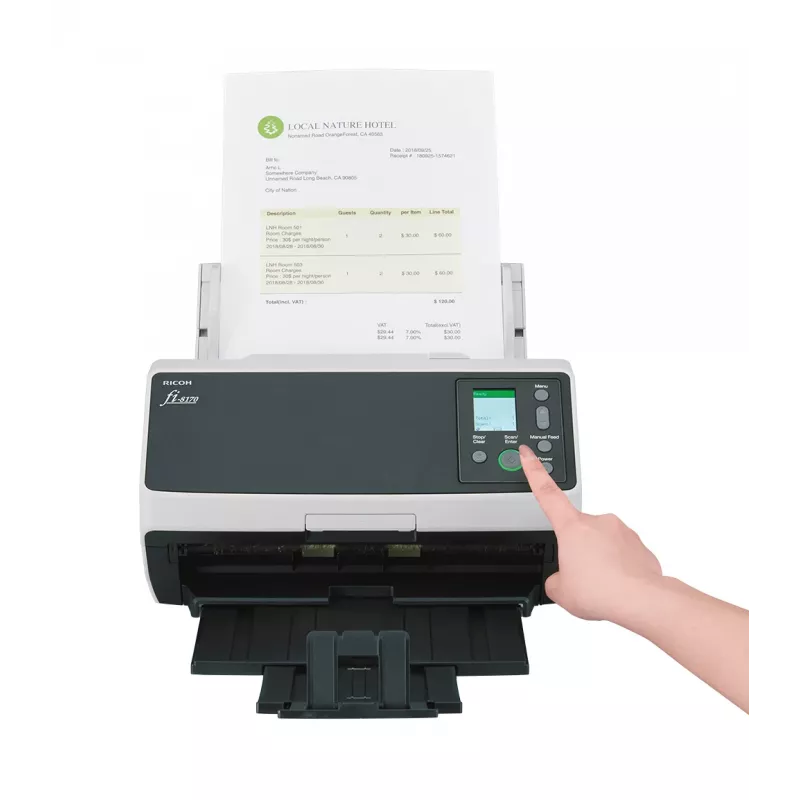 Ricoh fi-8170 ADF + podávací skener 600 x 600 DPI A4 čierny, sivý