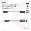 CLUB3D DisplayPort1.4 na HDMI 4K120Hz/8K60Hz HDR aktívny adaptér samec/samica