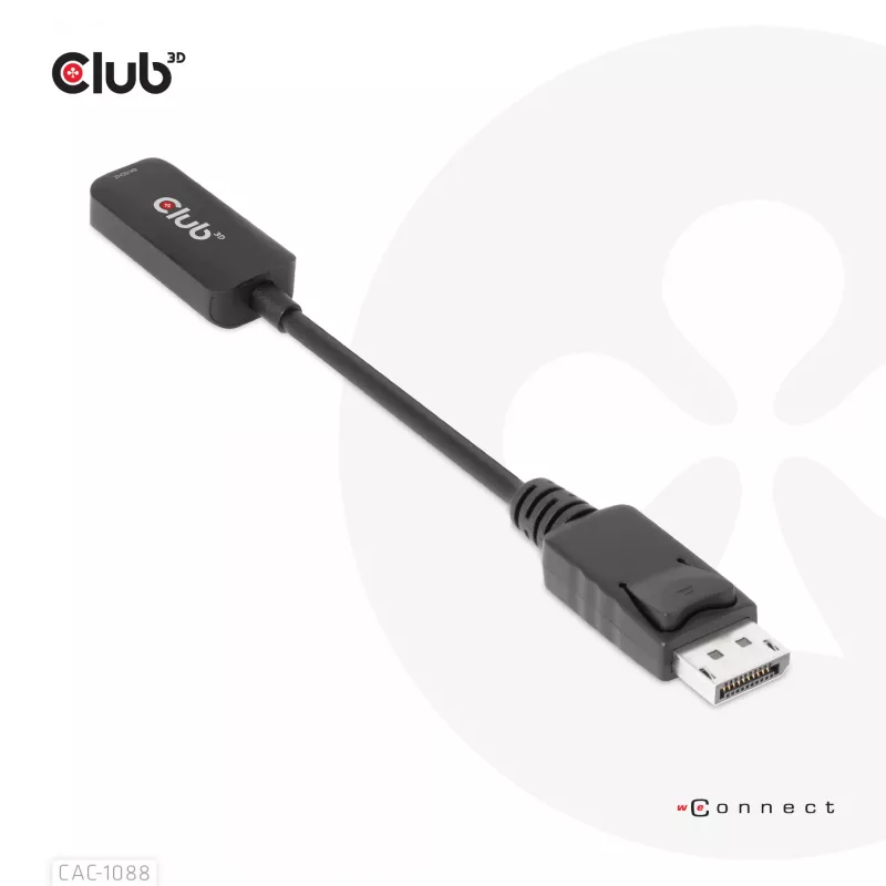 CLUB3D DisplayPort1.4 na HDMI 4K120Hz/8K60Hz HDR aktívny adaptér samec/samica
