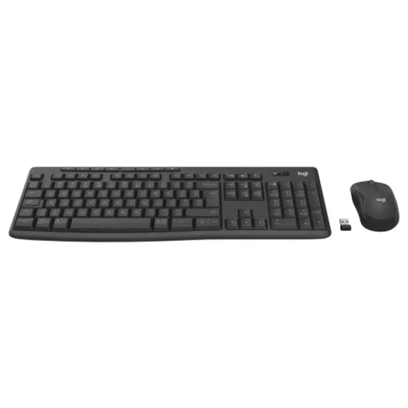 Sada klávesnice a myši Logitech MK370 Combo for Business — Full-Size QWERTY (US International), RF Wireless + Bluetooth, grafitová
